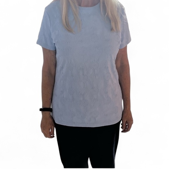 J. McLaughlin Tops - J. McLaughlin top, size XL. Light blue with short sleeves.